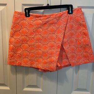 Lilly Pulitzer Neon Coral Skort Size 10